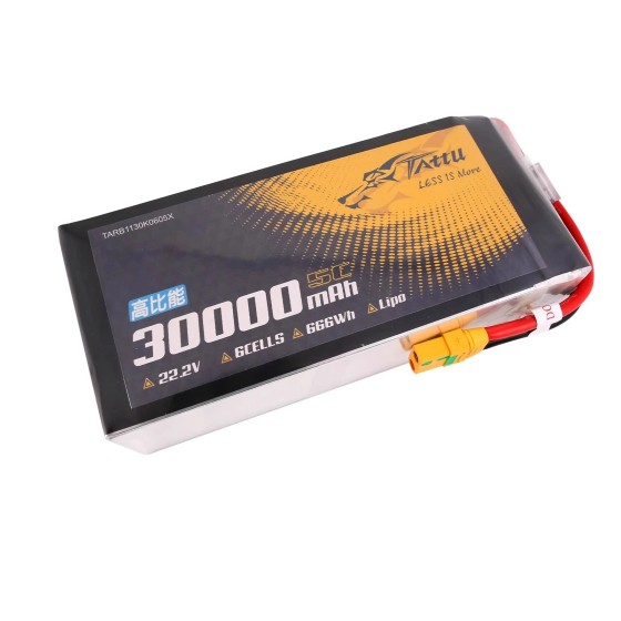 Hot Sales Tattu 30000mAh 6S 22.2V 5C Semi-solid State Battery for RC Airplane Multi-rotor Quadcopter Drone